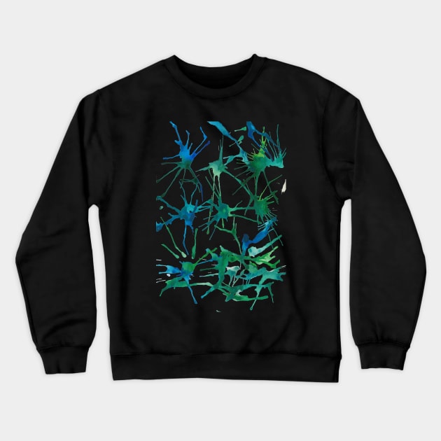 Ocean Splash Doodle Crewneck Sweatshirt by Red Wolf